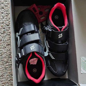 NIB Peloton Cycling Shoes with Cleats Black PL-SH-B 39 WOMENS 8